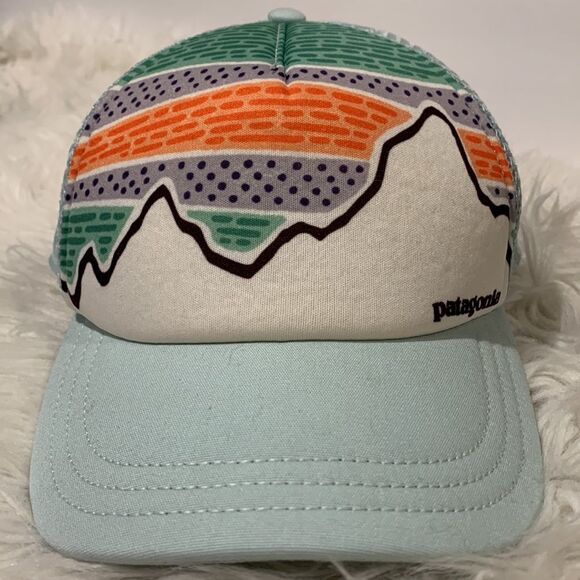 PATAGONIA rare design Green and Orange Hat with Classic Baseball Cap Structure - Picture 11 of 11